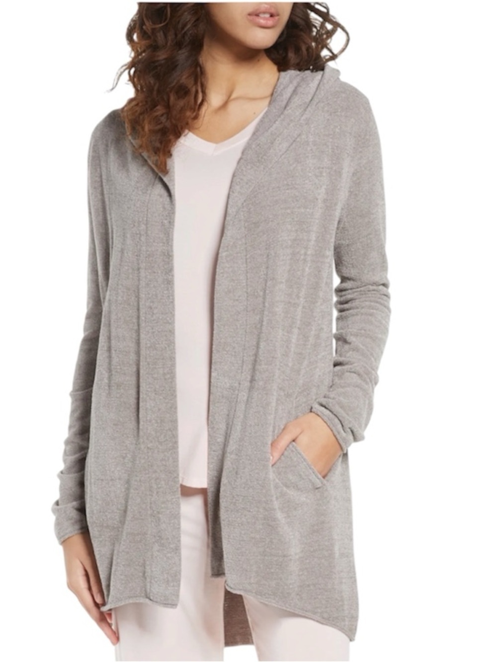 Barefoot Dreams | CozyChic Ultra Lite Hooded Cardigan Size Small